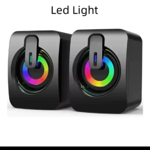 Computer Speakers PC Sound Box HIFI Stereo Microphone USB Wired Caixa De Som with LED Light For Desktop Computer