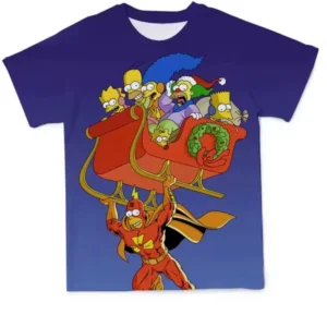 Disney The Simpsons Family Men's T Shirts 3d Printed Cartoon Graphic Summer Fashion Short Sleeve Loose Tops Tees Men Clothing